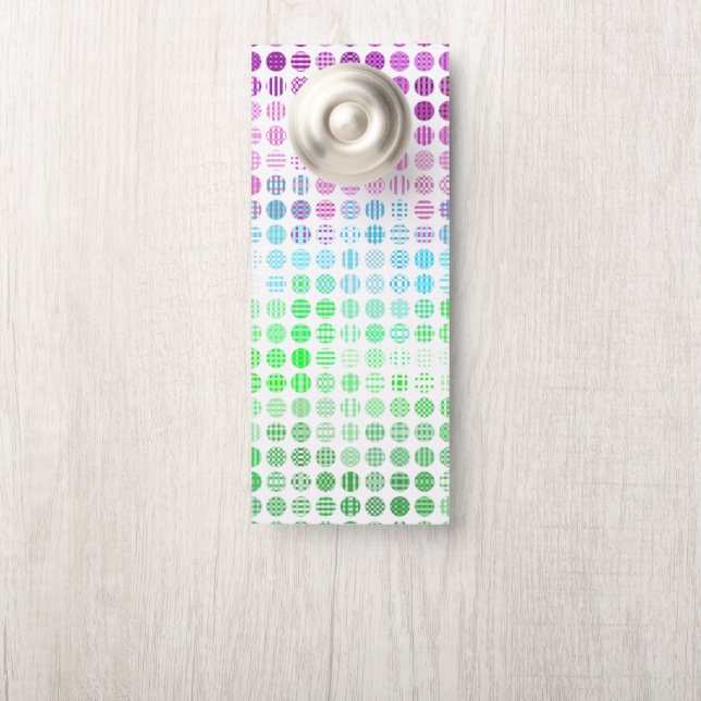 Groovy Eclectic Boho Abstract Toric Pride Flag Door Hanger (On Knob)