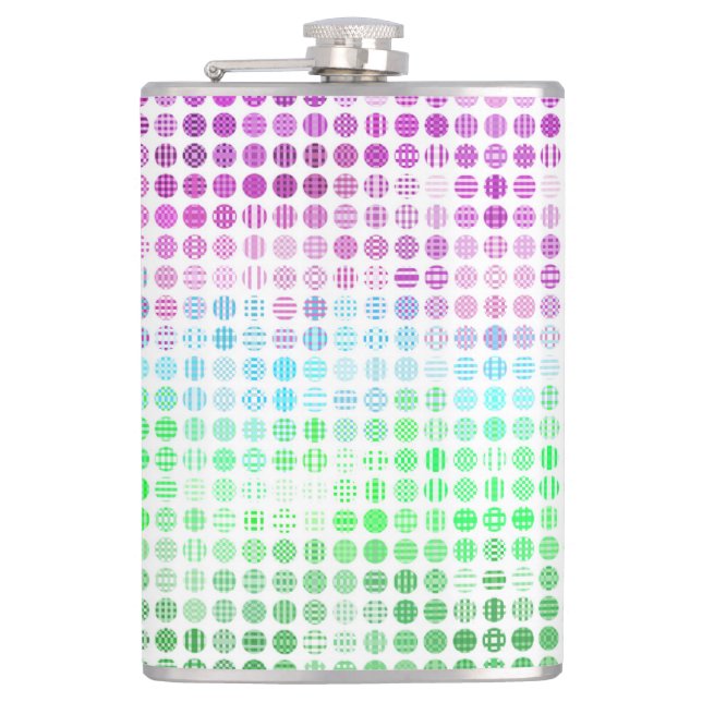 Groovy Eclectic Boho Abstract Toric Pride Flag Hip Flask (Front)