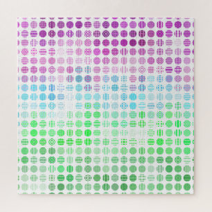 Groovy Eclectic Boho Abstract Toric Pride Flag Jigsaw Puzzle