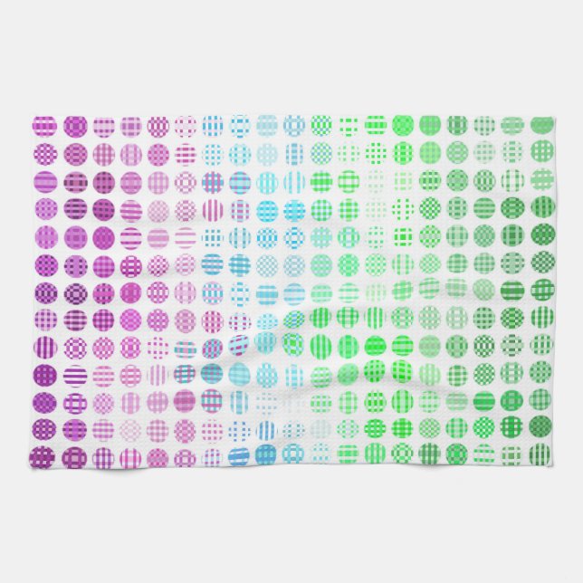 Groovy Eclectic Boho Abstract Toric Pride Flag Kitchen Towel (Horizontal)