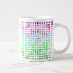 Groovy Eclectic Boho Abstract Toric Pride Flag Large Coffee Mug
