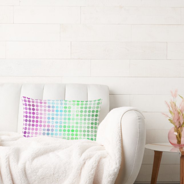 Groovy Eclectic Boho Abstract Toric Pride Flag Lumbar Pillow (Couch)