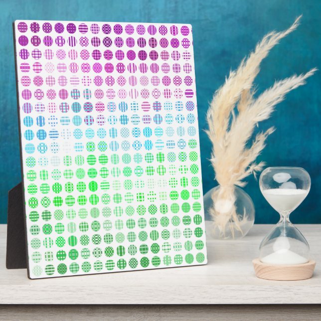 Groovy Eclectic Boho Abstract Toric Pride Flag Plaque (Side)