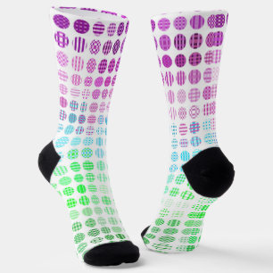 Groovy Eclectic Boho Abstract Toric Pride Flag Socks