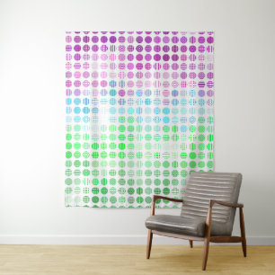 Groovy Eclectic Boho Abstract Toric Pride Flag Tapestry