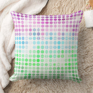 Groovy Eclectic Boho Abstract Toric Pride Flag Throw Pillow