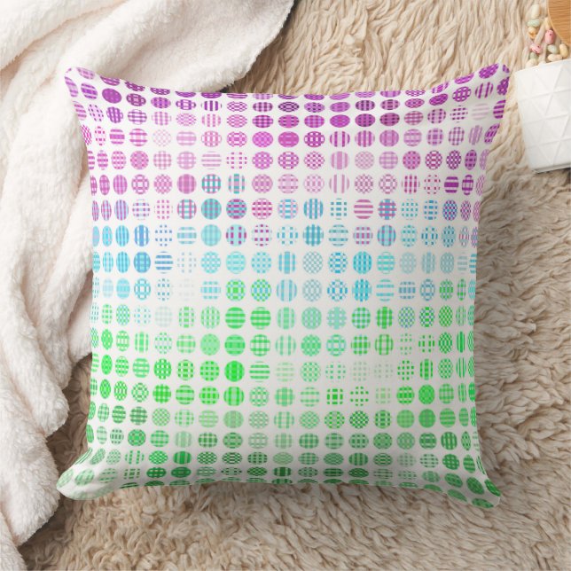Groovy Eclectic Boho Abstract Toric Pride Flag Throw Pillow (Blanket)