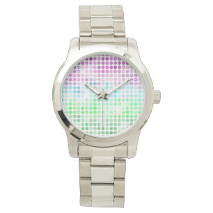 Groovy Eclectic Boho Abstract Toric Pride Flag Watch