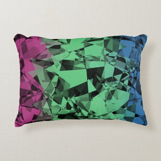 Groovy Eclectic Retro Trippy Polysexual Pride Flag Accent Pillow (Front)