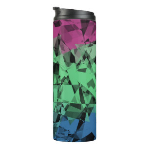Groovy Eclectic Retro Trippy Polysexual Pride Flag Thermal Tumbler