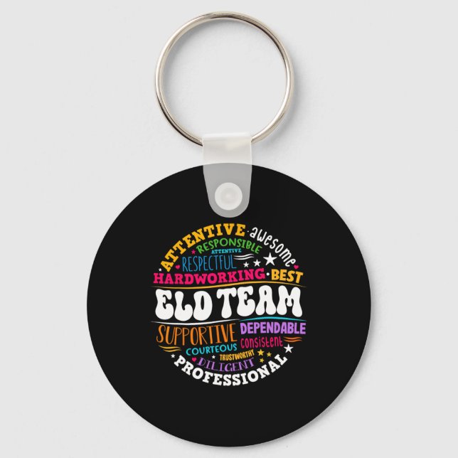 Groovy Eld Team Crew English Language Development  Keychain (Front)