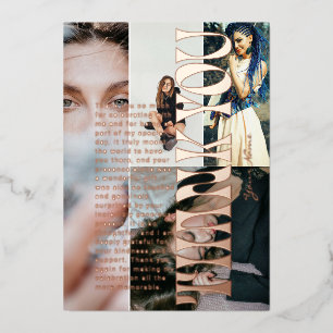 Groovy Elegant Thank You Graduation Foil Card