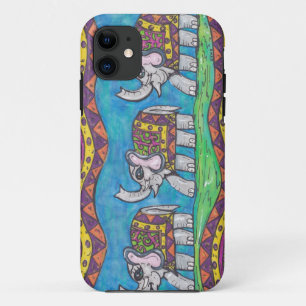 Groovy Elephant Parade iPhone 11 Case