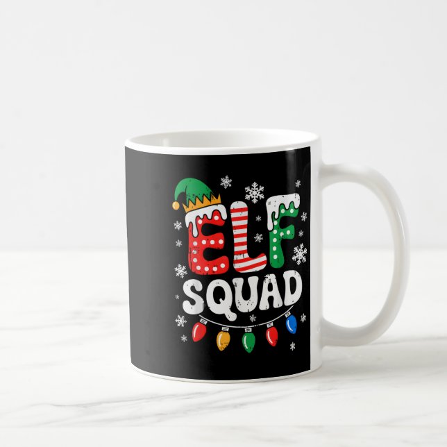 Groovy Elf Squad Elf Family Christmas Matching Paj Coffee Mug (Right)