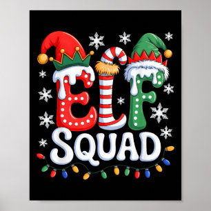 Groovy Elf Squad Elf Family Christmas Matching Paj Poster