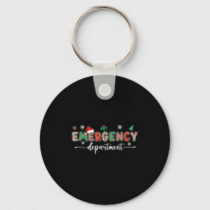 Groovy Emergency Department Christmas Santa Er Cre Keychain