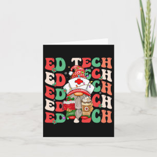 Groovy Emergency Room Nurse Christmas Gnome Ed Tec Card