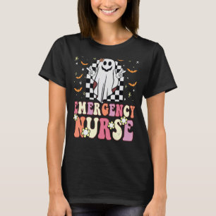 Groovy Emergency Room Nurse Ghost Retro ER Future T-Shirt