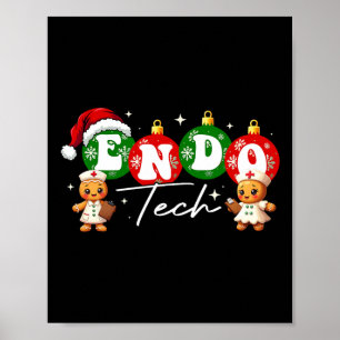Groovy Endoscopy Tech Christmas Endo Tech Poster