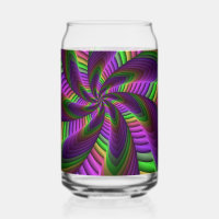 Groovy Energetic Colourful Neon Fractal Pattern
