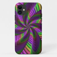 Groovy Energetic Colourful Neon Fractal Pattern