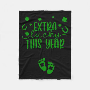 Groovy Extra Lucky This Year Irish Pregnancy St Pa Fleece Blanket