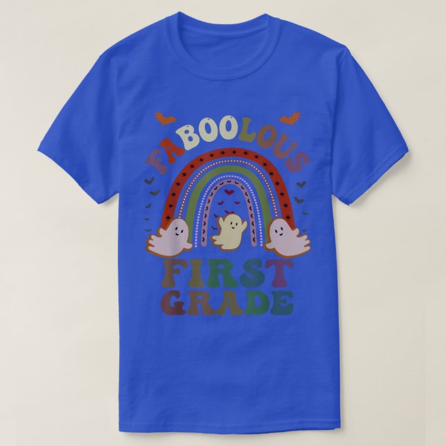 Groovy Faboolous 1ST GRADE TEACHER Costume This Is T-Shirt (Design Front)