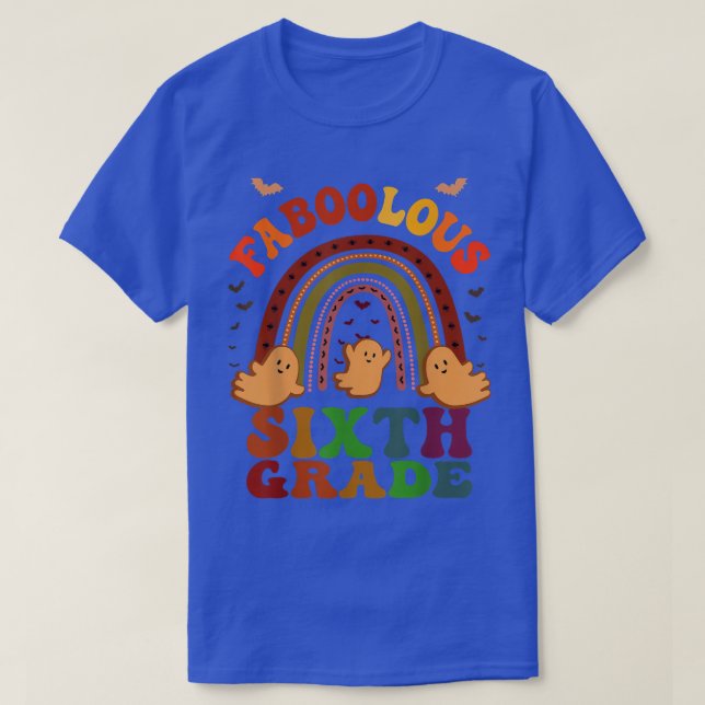 Groovy FABOOLOUS 6TH GRADE TEACHER Costume This Is T-Shirt (Design Front)