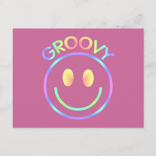 Groovy Face Postcard (Front)