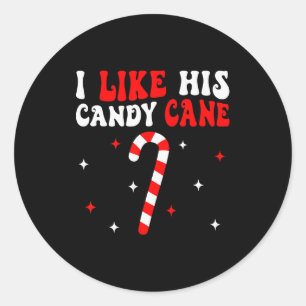 Groovy Family Christmas Couple Matching Funny Tee  Classic Round Sticker