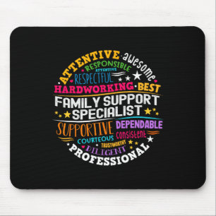 Groovy Family Support Specialist Appreciation Week Mouse Pad