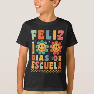 Groovy Feliz 100 Dias De Escuela Groovy 100 Days T-Shirt