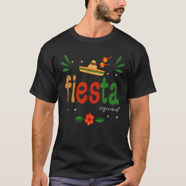 Groovy Fiesta Squad Cinco De Mayo Mexican Fiesta 5 T-Shirt (Front)