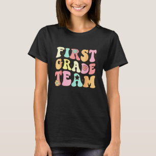 Groovy First Grade Team 1st Grade Back To School T T-Shirt