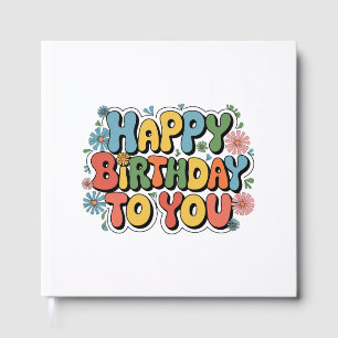 Groovy Floral Birthday Guest Book