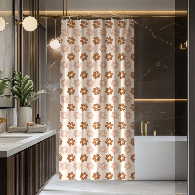 Groovy Floral Curtain 70s Pastel Sage Vibes (Groovy Floral Curtain 70s Pastel Sage Vibes)