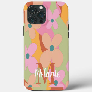 Groovy Flower Colourful Pattern Name iPhone 13 Pro Max Case