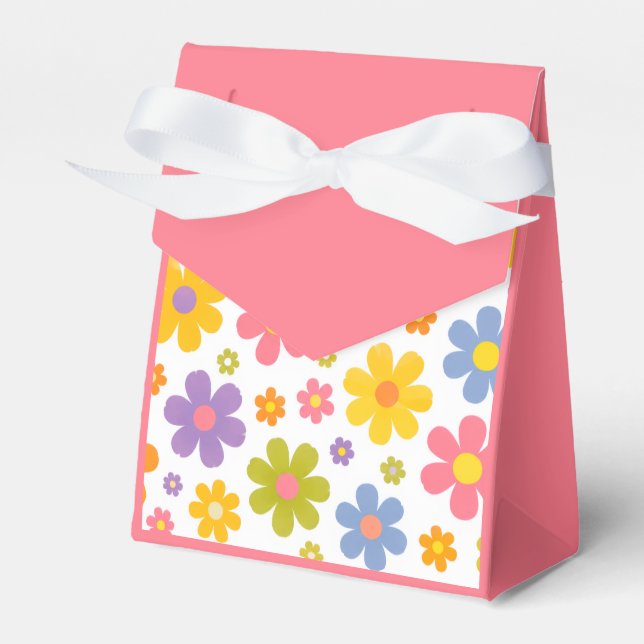 Groovy Flower Power Favor Box (Front Side)