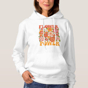 Groovy Flower Power Graphic Hoodie