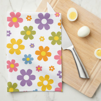 Groovy Flower Power Kitchen Towel