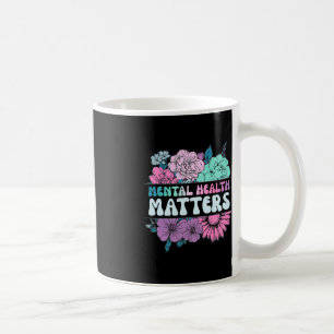 Groovy Flower Retro Mental Health Matters Awarenes Coffee Mug