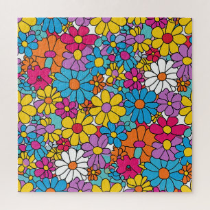 Groovy Flowers Doodle Jigsaw Puzzle