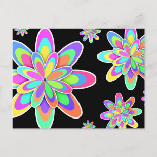 Groovy Flowers Postcard