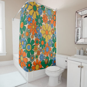 Groovy Flowers Retro 60s 70s Floral Pattern