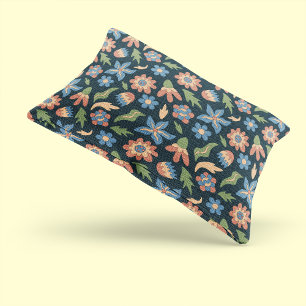 Groovy Flowers Retro Pattern Pillowcase