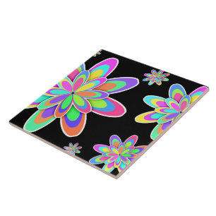 Groovy Flowers Tile