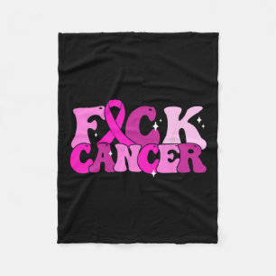 Groovy For Me Cancer Fleece Blanket
