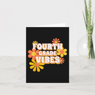 Groovy Fourth Grade Vibes Retro Back To School Tea Card