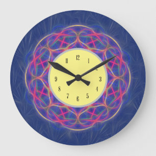 Groovy Fractal Art Clock