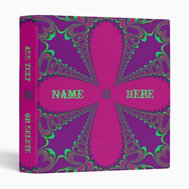 Groovy Fractal Cross Binder (Front/Spine)